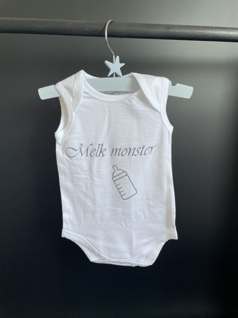 Romper melk monster zilver