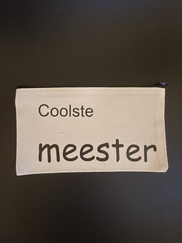 Canvas etui coolste meester